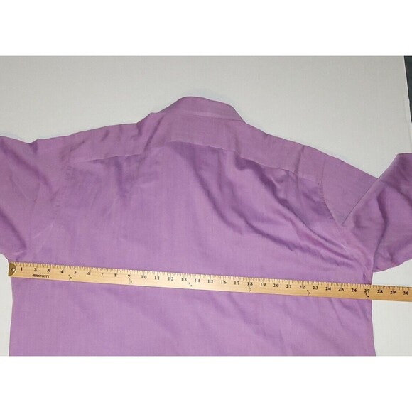 Cremieux Mens Long Sleeve Linen Button Down Dress Shirt Purple Size Collared - Picture 6 of 13